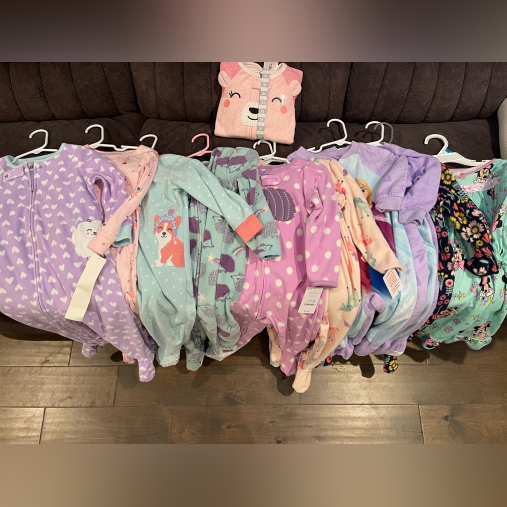 2T Fleece Sleepers. Mostly Carter’s Brand